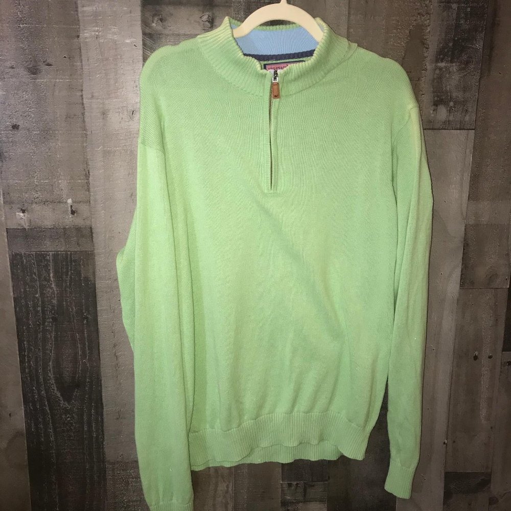 Vineyard Vines Green 1/4 Zip Pullover - Picture 3 of 4
